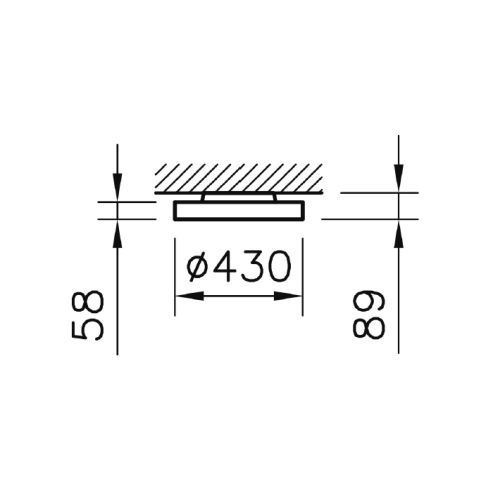 MILANO SLIM 430 3000K LED-Decken-/ Wandleuchte