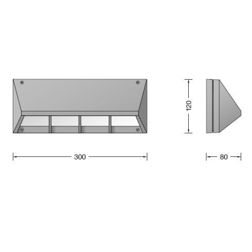 22385A LED-Wandleuchte, silber