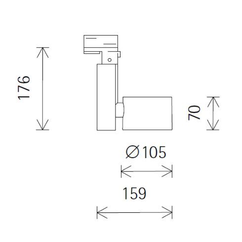 72216.000 OPTEC weiß LED-Strahler für ERCO-3-Ph.-System