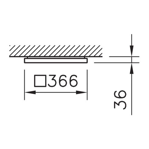 DIME LED 18W Deckenanbauleuchte