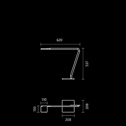 Roxxane Home LED-Tischleuchte 3000K, silber