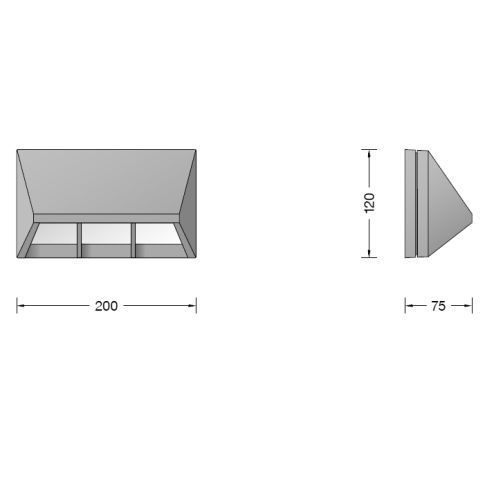 22375A LED-Wandleuchte, silber