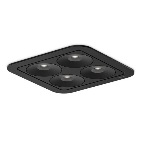 Q Four IN 80° 4000K Deckeneinbauleuchte · Downlight, schwarz