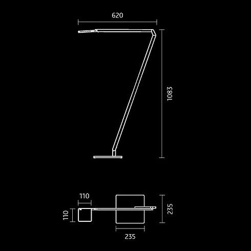 Roxxane Home LED-Steh-/ Leseleuchte 3000K, silber